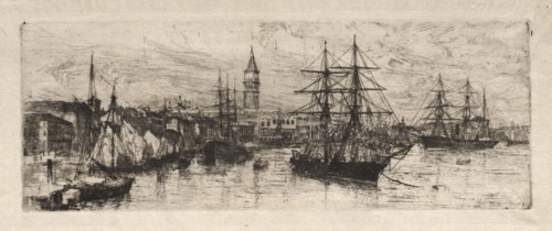 Shipping and the Ducal Palace, 1880. Otto H. Bacher (American, 1856-1909). Etching