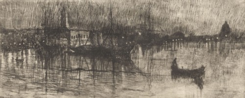 Rainy Night, Venice, 1880. Otto H. Bacher (American, 1856-1909). Etching