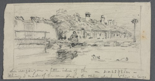 Lustheim. Otto H. Bacher (American, 1856-1909). Pencil;