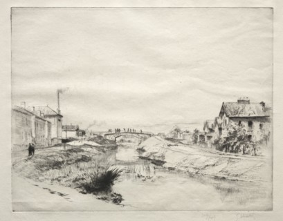 Workmen's House at Troyes, France. Gustave Leheutre (French, 1861-1932). Etching