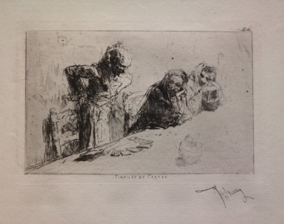 Tireuse de Cartes, 1867. Mariano Fortuny y Carbó (Spanish, 1838-1874). Etching