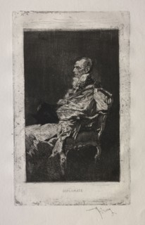 Diplomate. Mariano Fortuny y Carbó (Spanish, 1838-1874). Etching