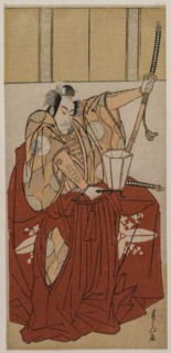 Ichikawa Monnosuke II as Urabe no Suetake, 1781. Katsukawa Shunzan (Japanese). Color woodblock