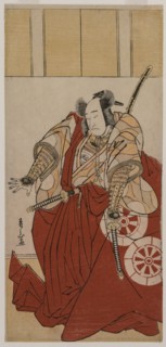 Onoe Matsusuke as Usui Sadamitsu, 1781. Katsukawa Shunzan (Japanese). Color woodblock print; sheet: