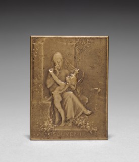 Medallion (obverse). Jules Dupré (French, 1811-1889). Bronze; overall: 6.4 x 4.8 cm (2 1/2 x 1 7/8
