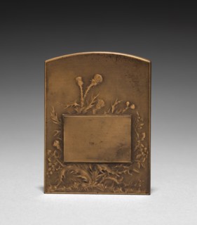 Medallion (reverse). Marie Alexandre Lucien Coudray (French, 1864-1932). Bronze; overall: 6.7 x 5.1