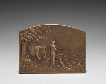 Medallion (obverse). Jules Dupré (French, 1811-1889). Bronze; overall: 5.1 x 7 cm (2 x 2 3/4 in.).