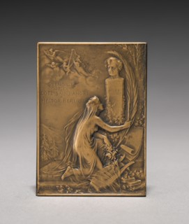 Medallion (reverse), 1903. Jules Dupré (French, 1811-1889). Bronze; overall: 7.7 x 4.8 cm (3 1/16 x
