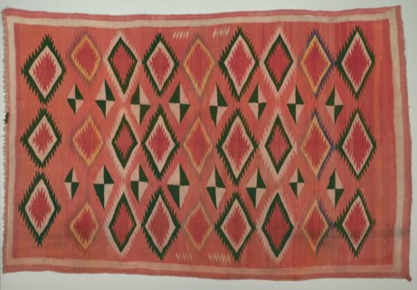 Rug, c. 1890-1900. America, Native North American, Southwest, Navajo, Post-Contact, Transitional