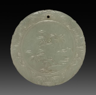 Circular Pendant, 1735-1795. China, Qing dynasty (1644-1911), Qianlong reign (1735-1795). Jade;