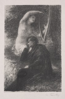 Lélio, la harpe Éolienne. Henri Fantin-Latour (French, 1836-1904). Lithograph