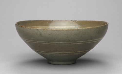 Bowl with Willow and Reed Design, 1300s. Korea, Goryeo period (918-1392). Pottery; diameter: 19.1