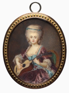 Portrait of a Woman with a Guitar, called Louise D'Aumont, Mazarin, Duchesse d'Aumont, late 18th