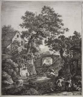 Zipporah circumcising Her Son. Anthonie Waterloo (Dutch, 1609/10-1690). Etching