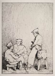 La Carte. Théodule Ribot (French, 1823-1891). Etching