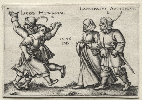 The Village Wedding:  Jacob Hewmon / Lawrencius Augstmon, 1546. Hans Sebald Beham (German,