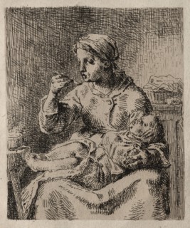 La Bouillée. Jean-François Millet (French, 1814-1875). Etching