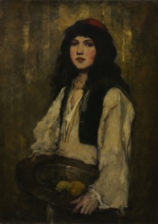 The Venetian Girl, c. 1880. Frank Duveneck (American, 1848-1919). Oil on canvas; unframed: 86.7 x