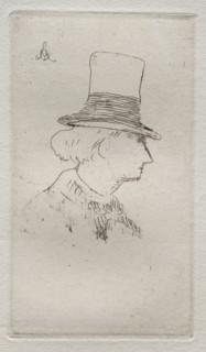 Baudelaire de profil. Edouard Manet (French, 1832-1883). Etching