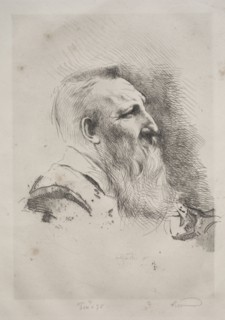 Auguste Rodin, 1900. Albert Besnard (French, 1849-1934). Etching and drypoint; sheet: 42.3 x 31.2