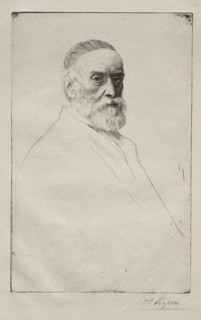 G. F. Watts. Alphonse Legros (French, 1837-1911). Drypoint
