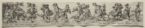 Dance of Peasants. Theodor de Bry (Flemish, 1528-1598). Engraving