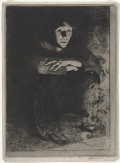 In the Ashes, 1887. Albert Besnard (French, 1849-1934). Etching, drypoint and roulette; sheet: 44.9