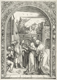 Life of the Virgin:  Joachim and Anna Embracing under the Golden Gate, 1504-1505. Albrecht Dürer