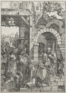 Life of the Virgin:  Adoration of the Magi, 1504-1505. Albrecht Dürer (German, 1471-1528). Woodcut