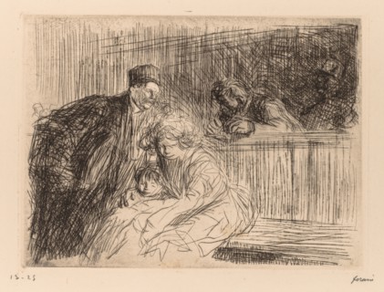 L'Avocat Parlant au prevenu. Jean Louis Forain (French, 1852-1931). Etching