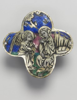 Quatrilobed Plaque: The Annunciation, c. 1350-1400. Spain, Catalonia?, 14th century. Translucent