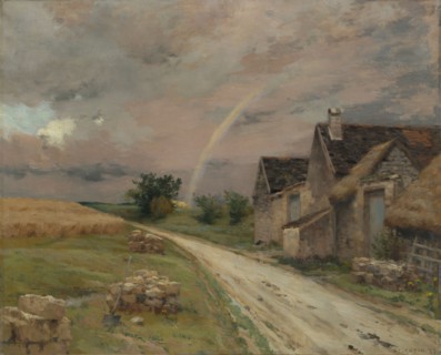 The Rainbow, Achères la Forêt, 1883. Jean-Charles Cazin (French, 1841-1901). Oil on fabric; framed: