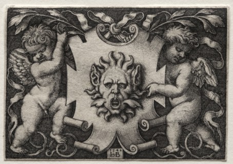 Vignette au Mascaron, 1544. Hans Sebald Beham (German, 1500-1550). Engraving