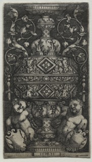 Vase Orné d'Enfans, 1531. Hans Sebald Beham (German, 1500-1550). Engraving