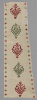 Portion of a Bed Tent, 1600s - 1700s. Greece, Cyclades Islands, Pholegandros, 17th-18th century.