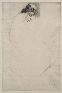 Jo's Bent Head. James McNeill Whistler (American, 1834-1903). Drypoint