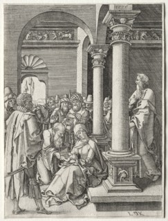 L'Adoration des Rois, 1516. Ludwig Krug (German, 1490-1532). Engraving