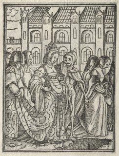 The Dance of Death:  The Cardinal; The Empress. Hans Holbein (German, 1497/98-1543). Woodcut
