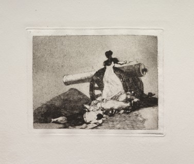The Horrors of War:  What Courage!. Francisco de Goya (Spanish, 1746-1828). Etching and aquatint