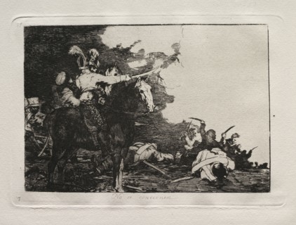 The Horrors of War:  They Do Not Agree. Francisco de Goya (Spanish, 1746-1828). Etching