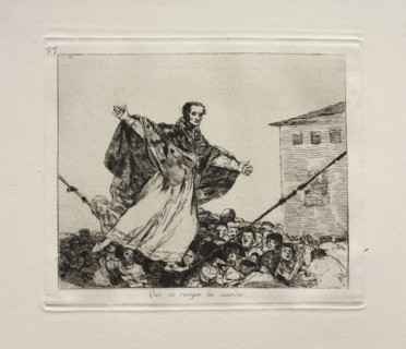 The Horrors of War:  May the Cord Break. Francisco de Goya (Spanish, 1746-1828). Etching and