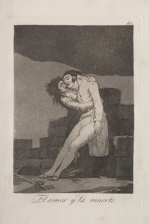 Caprichos:  Love and Death. Francisco de Goya (Spanish, 1746-1828). Etching and aquatint
