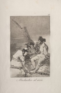 Caprichos: Lads Making Ready.. Francisco de Goya (Spanish, 1746-1828). Etching and aquatint