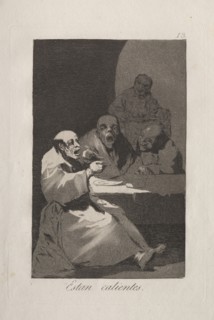 Caprichos:  They are Hot.. Francisco de Goya (Spanish, 1746-1828). Etching and aquatint