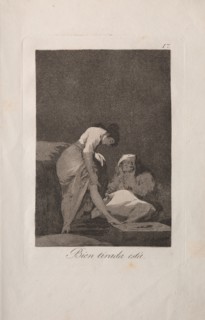 Caprichos:  It is Nicely Stretched. Francisco de Goya (Spanish, 1746-1828). Etching and aquatint