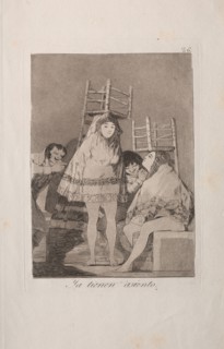Caprichos:  They've Already Got a Seat (i.e. bottom). Francisco de Goya (Spanish, 1746-1828).