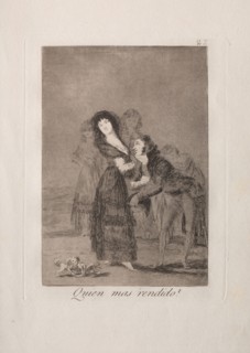 Caprichos:  Which of Them is the More Overcome?. Francisco de Goya (Spanish, 1746-1828). Etching