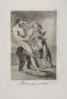 Caprices:  Look How Solemn They Are!. Francisco de Goya (Spanish, 1746-1828). Etching and aquatint
