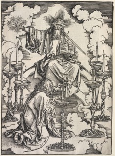 Revelation of St. John: St. John Beholding the Seven Candlesticks, 1511. Albrecht Dürer (German,