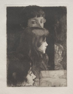 Study of Heads, 1899. Albert Besnard (French, 1849-1934). Etching and aquatint; sheet: 28 x 20 cm